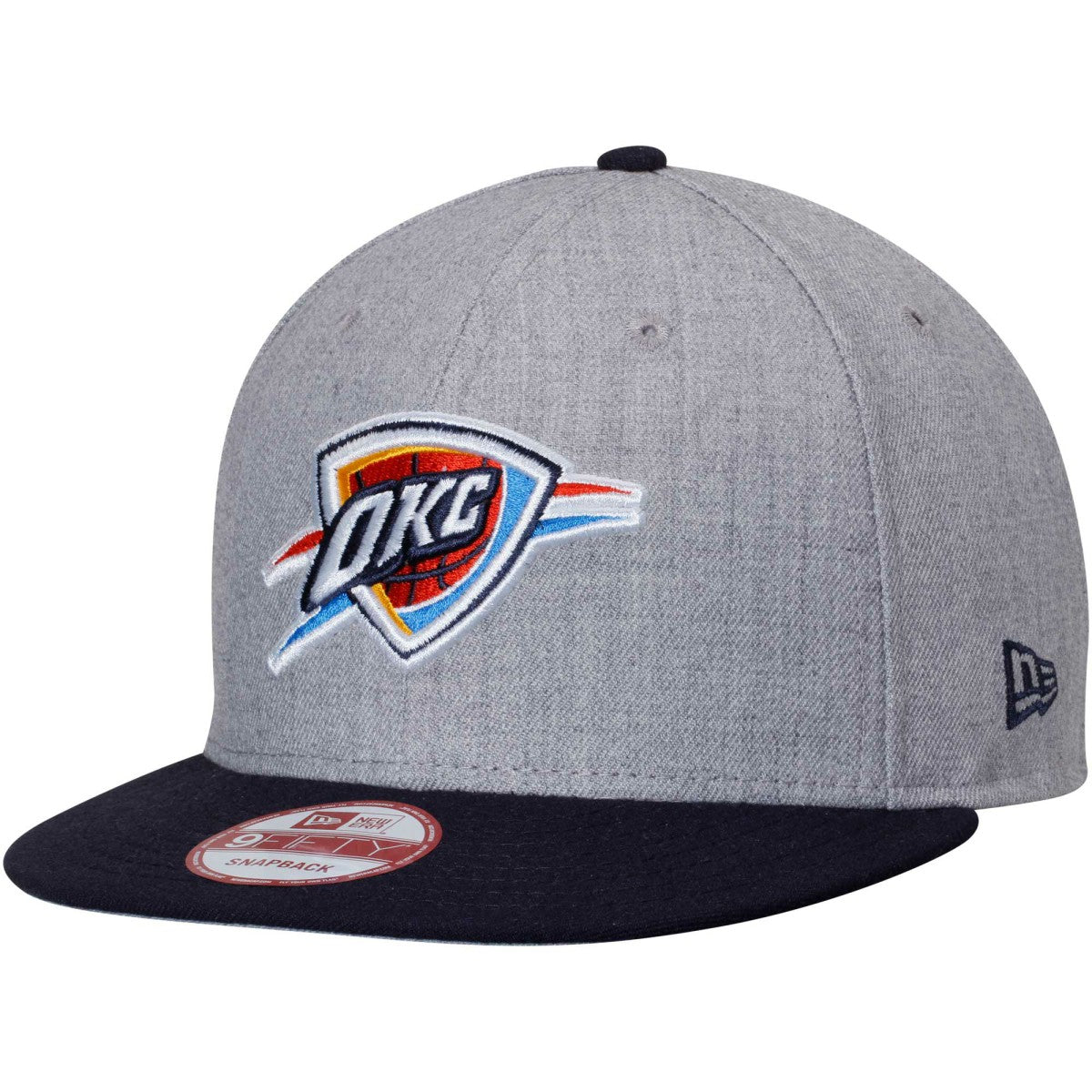 Oklahoma City Thunder Two-Tone 9FIFTY Snapback Adjustable Hat Heathered Gray/Navy