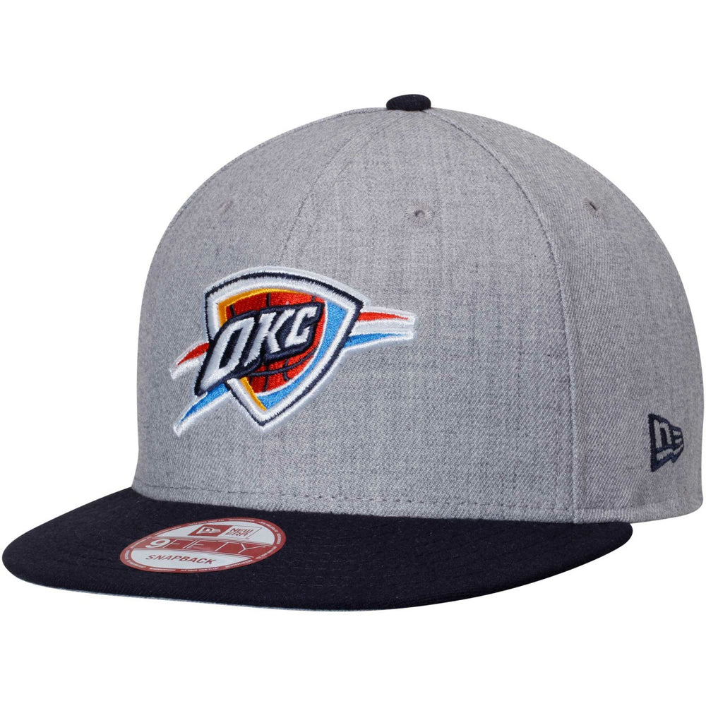Oklahoma City Thunder Two-Tone 9FIFTY Snapback Adjustable Hat Heathered Gray/Navy