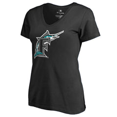 Miami Marlins Women's Cooperstown Collection Forbes T-Shirt - Black T-shirts