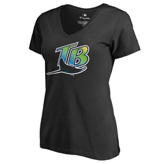 Tampa Bay Rays Women's Cooperstown Collection Forbes T-Shirt - Black T-shirts
