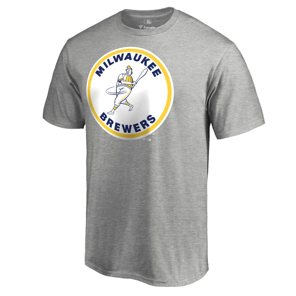 Milwaukee Brewers Cooperstown Collection Forbes T-Shirt - Ash T-shirts