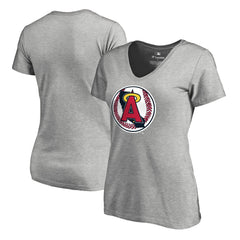 Los Angeles Angels Women's Cooperstown Collection Forbes T-Shirt - Ash T-shirts