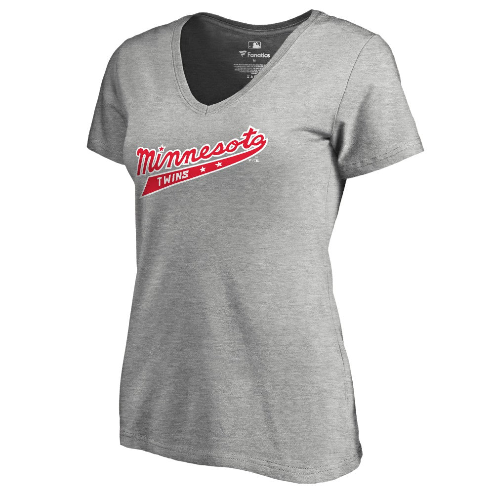 Minnesota Twins Women's Cooperstown Collection Forbes T-Shirt - Ash T-shirts
