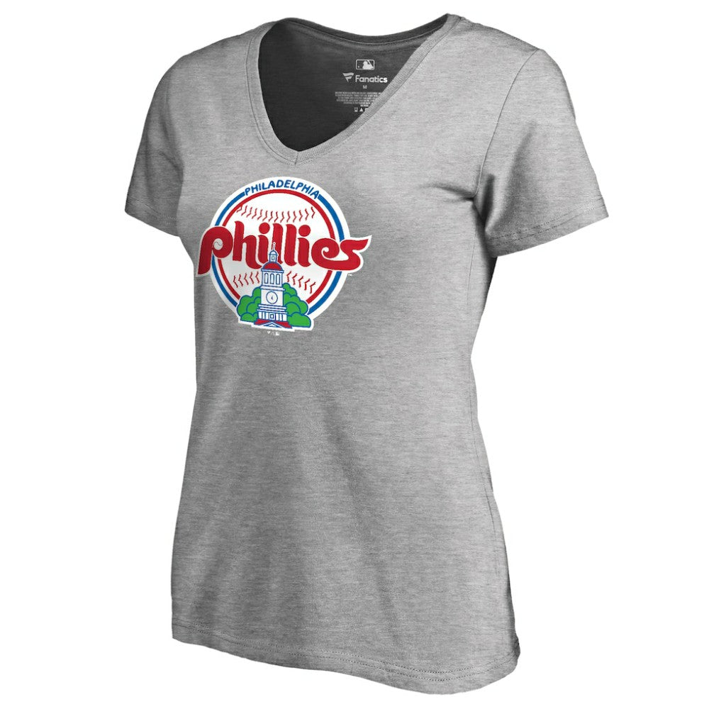Philadelphia Phillies Women's Cooperstown Collection Forbes T-Shirt - Ash T-shirts