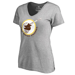 San Diego Padres Women's Cooperstown Collection Forbes T-Shirt - Ash T-shirts