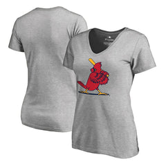 St. Louis Cardinals Women's Cooperstown Collection Forbes T-Shirt - Ash T-shirts
