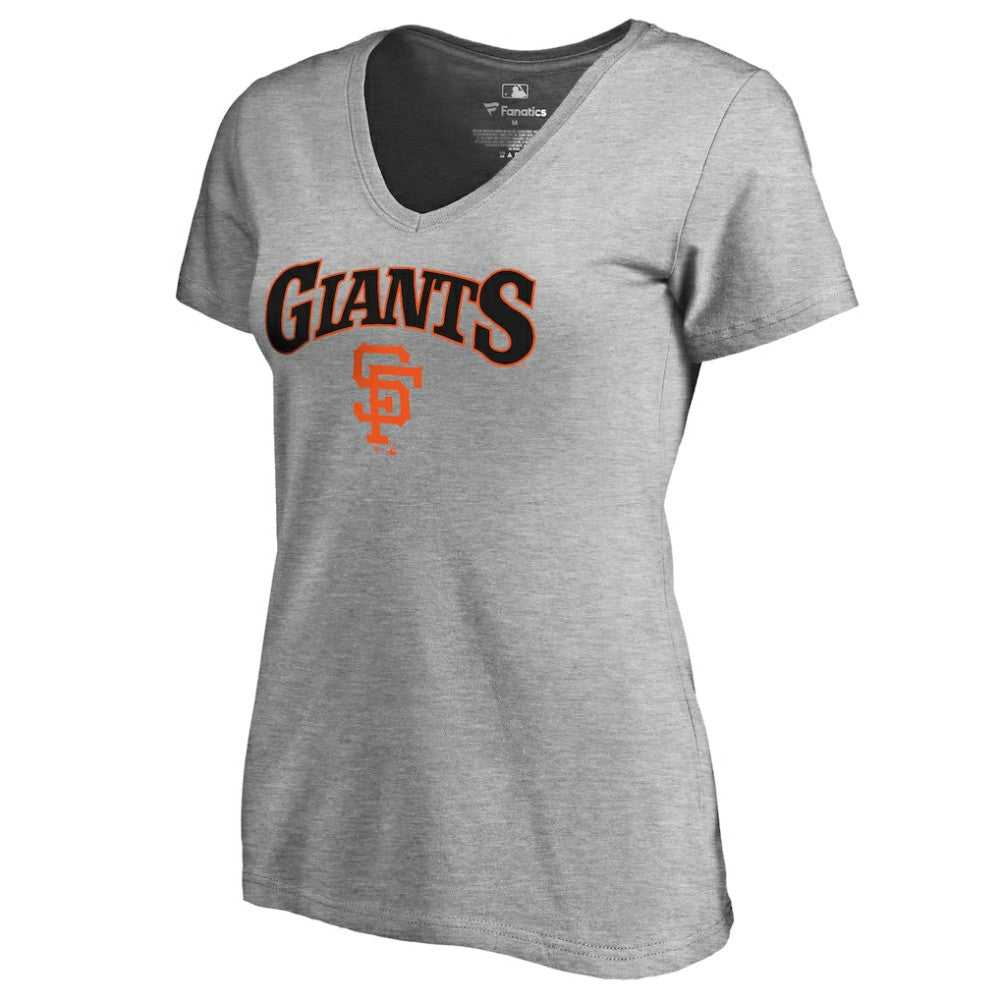 San Francisco Giants Women's Core Wahconah V-Neck T-Shirt - Heather Gray T-shirts