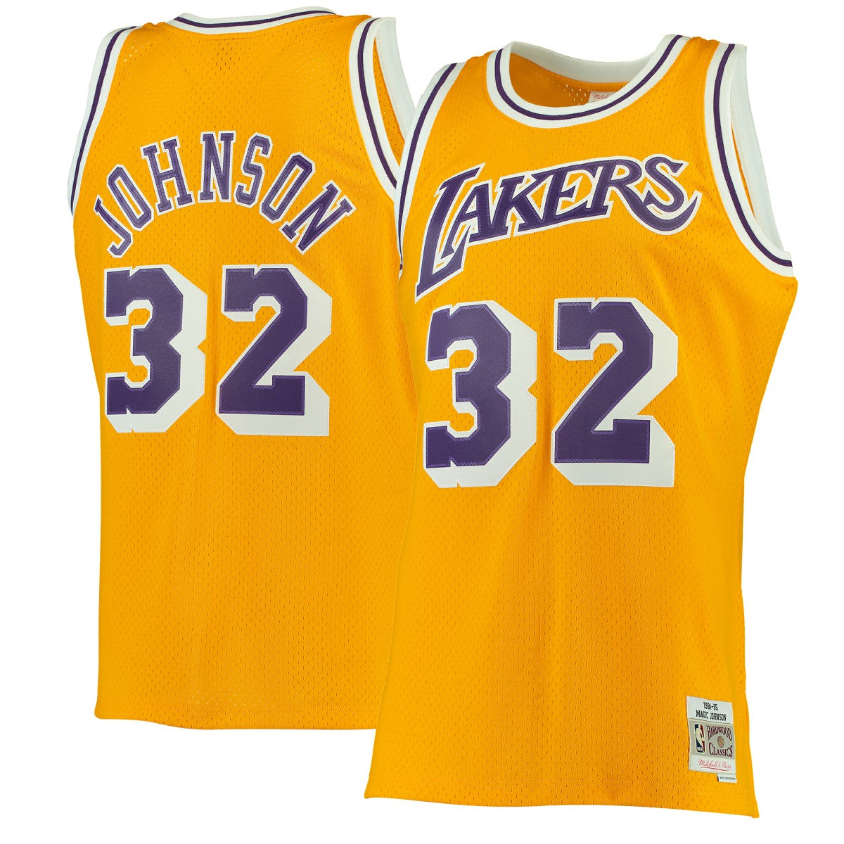 Magic Johnson Los Angeles Lakers 1984/85 Hardwood Classics Swingman Jersey Gold