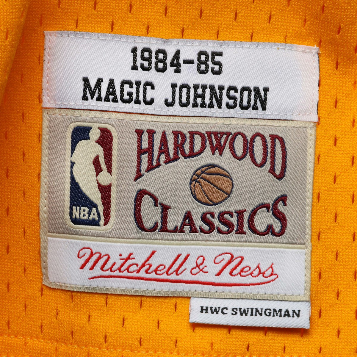 Magic Johnson Los Angeles Lakers 1984/85 Hardwood Classics Swingman Jersey Gold