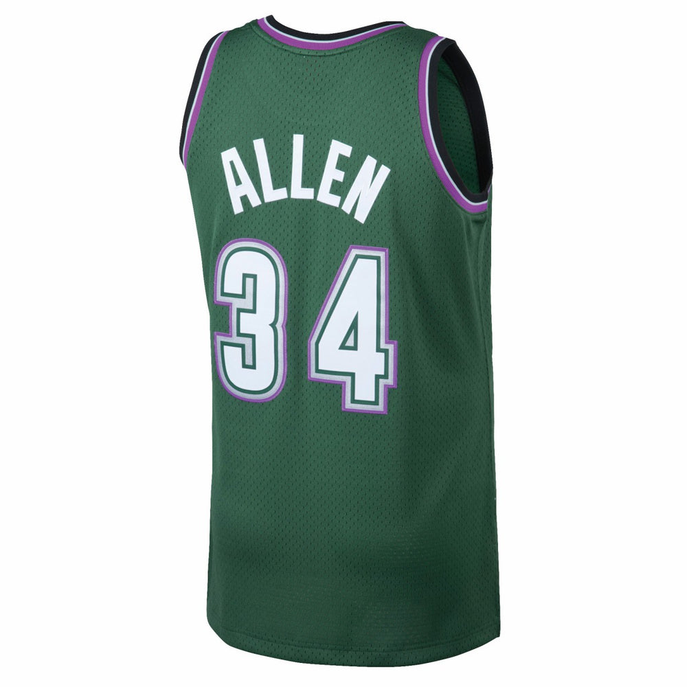 Ray Allen Milwaukee Bucks 1996/97 Hardwood Classics Swingman Jersey Kelly Green