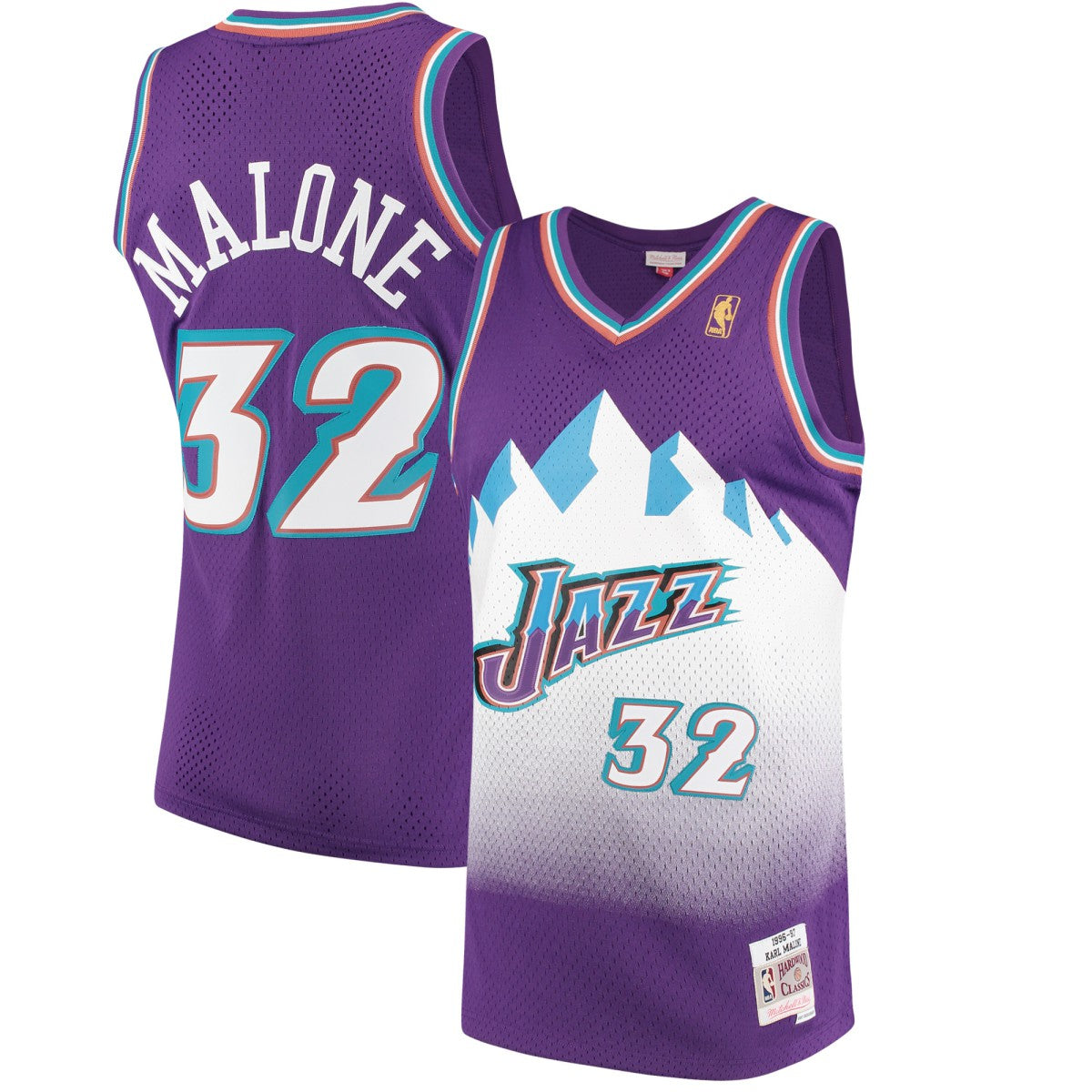 Karl Malone Utah Jazz 1996/97 Hardwood Classics Swingman Jersey Purple