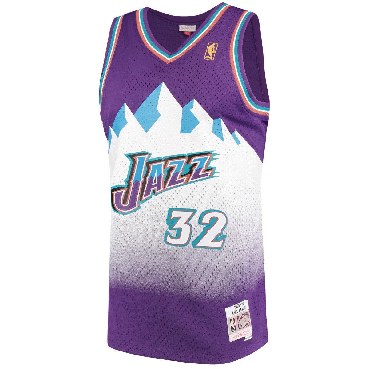 Karl Malone Utah Jazz 1996/97 Hardwood Classics Swingman Jersey Purple