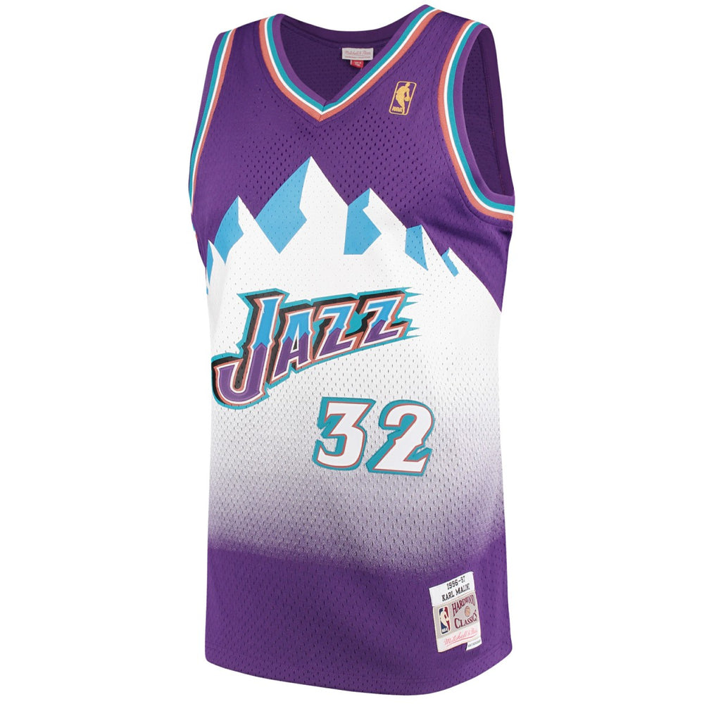 Karl Malone Utah Jazz 1996/97 Hardwood Classics Swingman Jersey Purple