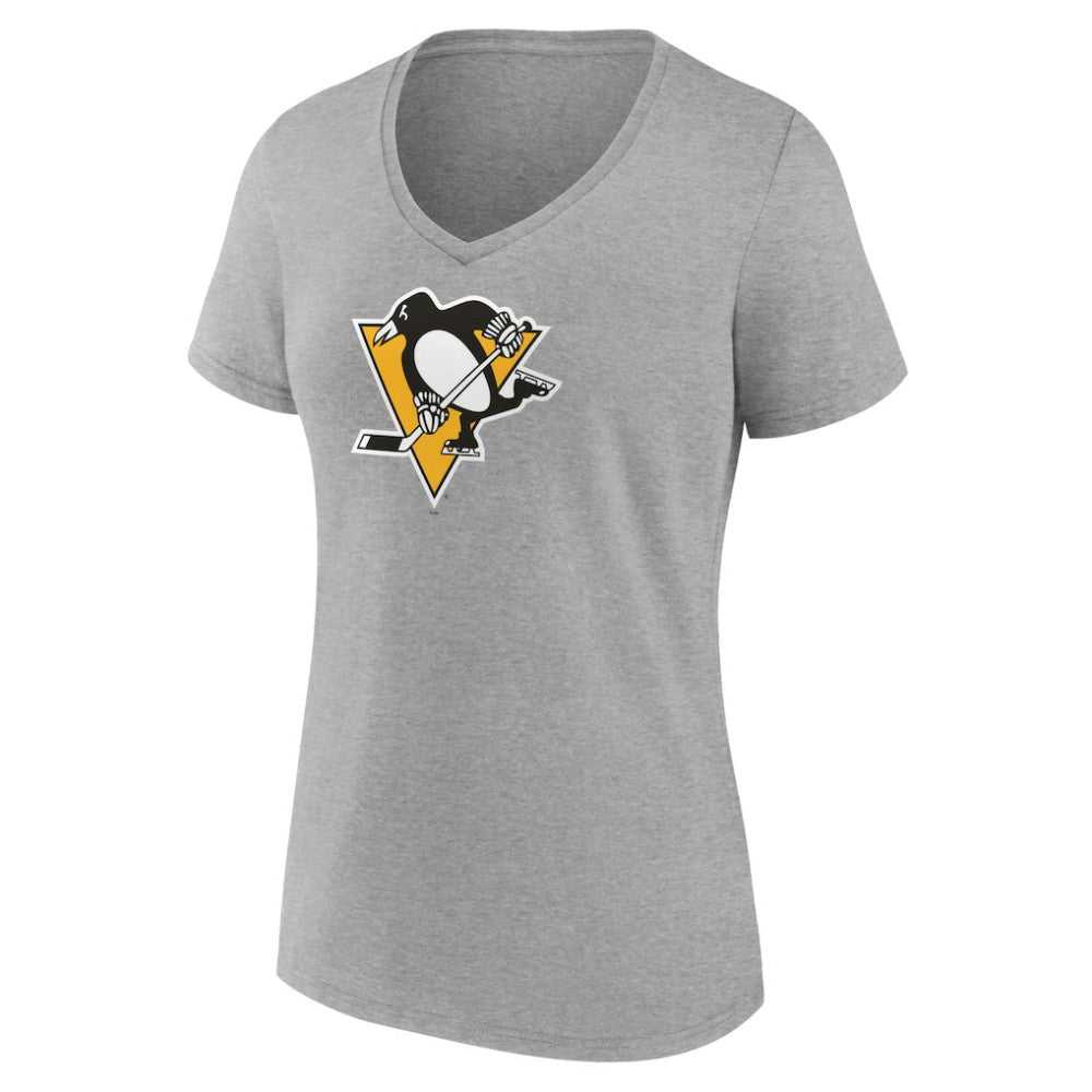 NHL Pittsburgh Penguins Women's Primary Logo T-Shirt - Ash
