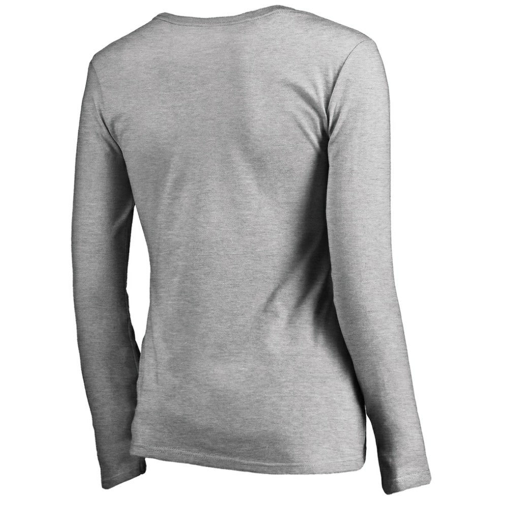 NHL Chicago Blackhawks Women's Primary Logo Long Sleeve T-Shirt - Ash