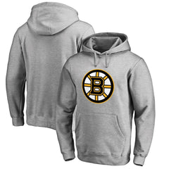 NHL Boston Bruins Primary Logo Pullover Hoodie II - Heather Gray