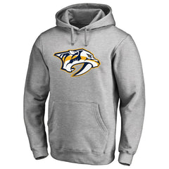 NHL Nashville Predators Primary Team Logo Fleece Fitted Pullover Hoodie - Heather Gray
