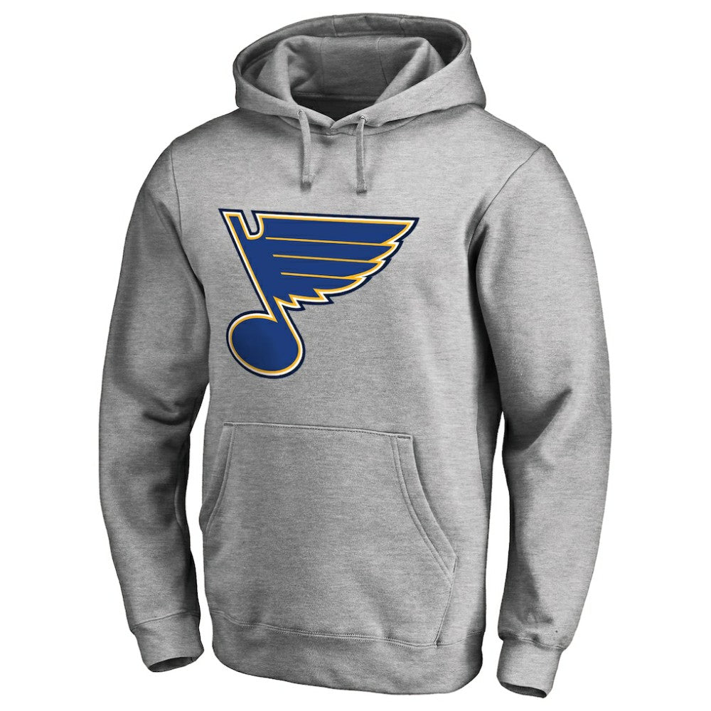 NHL St. Louis Blues Primary Logo Pullover Hoodie II - Heather Gray