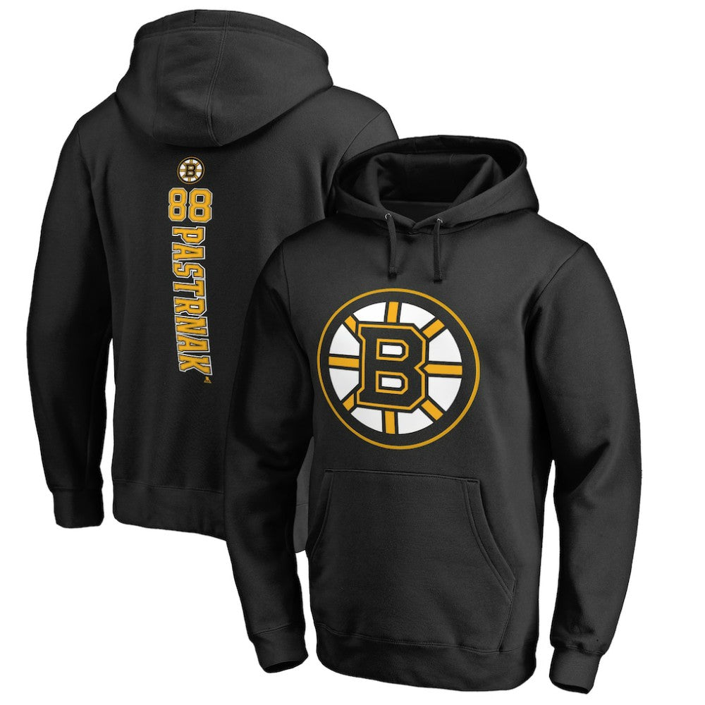 NHL David Pastrnak Boston Bruins Backer Pullover Hoodie - Black
