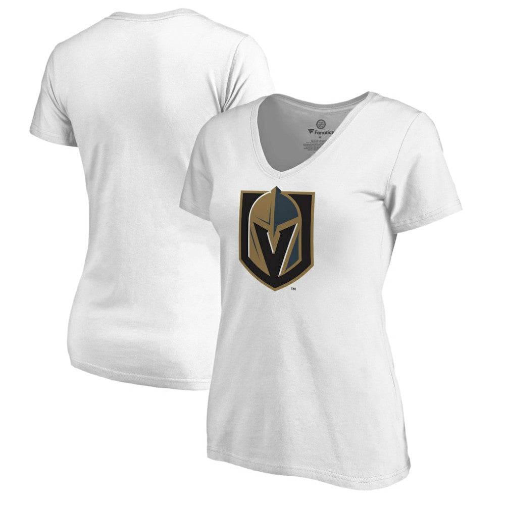 NHL Vegas Golden Knights Women's Alternate Primary Logo V-Neck T-Shirt - White