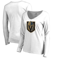 NHL Vegas Golden Knights Women's Primary Team Logo Long Sleeve T-Shirt - White