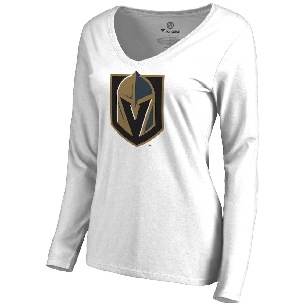 NHL Vegas Golden Knights Women's Primary Team Logo Long Sleeve T-Shirt - White