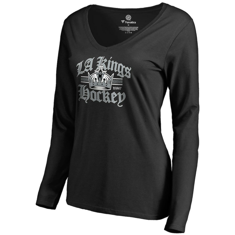 NHL Los Angeles Kings Women's Hometown Collection The Crown Long Sleeve T-Shirt - Black