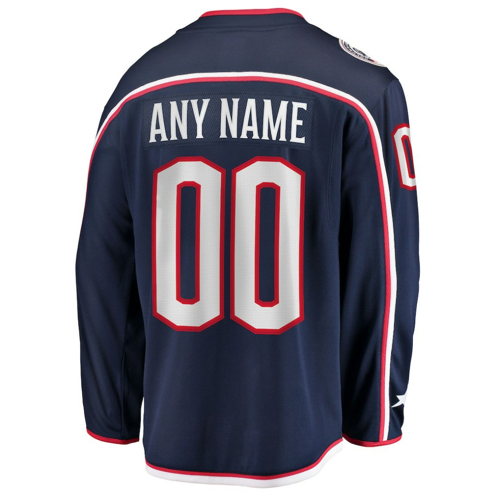 NHL,Custom Columbus Blue Jackets Fanatics Home Breakaway Custom Jersey - Navy