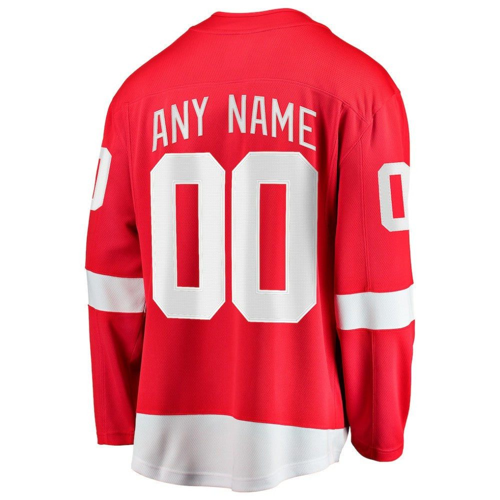 NHL,Custom Detroit Red Wings Fanatics Home Breakaway Custom Jersey - Red