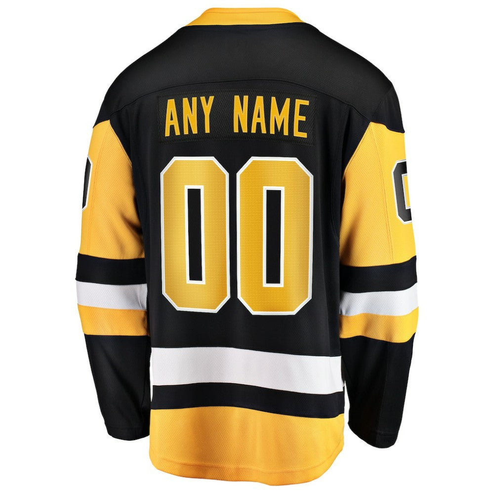 NHL,Custom Pittsburgh Penguins Fanatics Home Breakaway Custom Jersey - Black