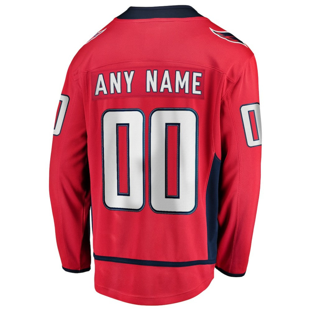 NHL,Custom Washington Capitals Fanatics Home Breakaway Custom Jersey - Red