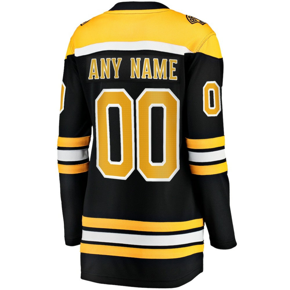 NHL,Custom Boston Bruins Fanatics Women's Home Breakaway Custom Jersey - Black