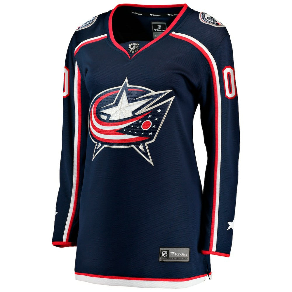 NHL,Custom Columbus Blue Jackets Fanatics Women's Home Breakaway Custom Jersey - Navy