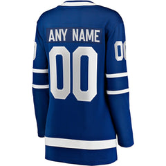 NHL,Custom Toronto Maple Leafs Fanatics Women's Home Breakaway Custom Jersey - Blue