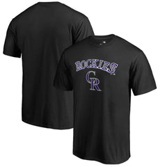 Colorado Rockies Team Lockup T-Shirt - Black T-shirts