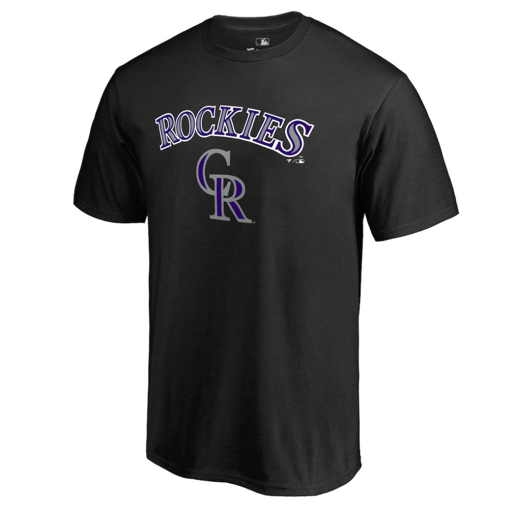 Colorado Rockies Team Lockup T-Shirt - Black T-shirts