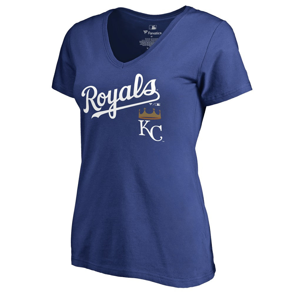 Kansas City Royals Women's Team Lockup T-Shirt - Royal T-shirts