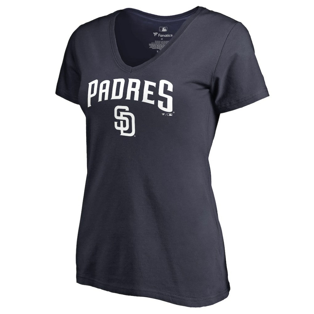 San Diego Padres Women's Team Lockup T-Shirt - Navy T-shirts