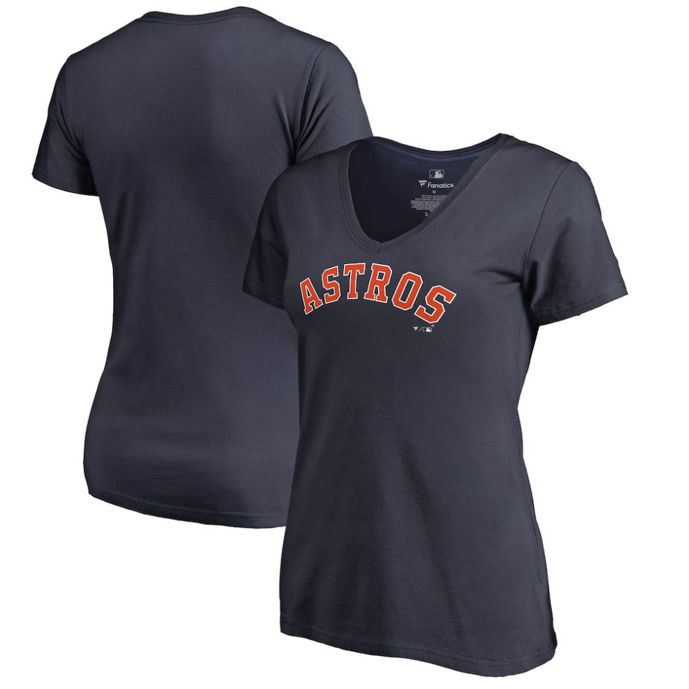 Houston Astros Women's Team Wordmark T-Shirt - Navy T-shirts