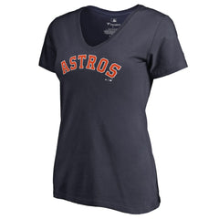 Houston Astros Women's Team Wordmark T-Shirt - Navy T-shirts