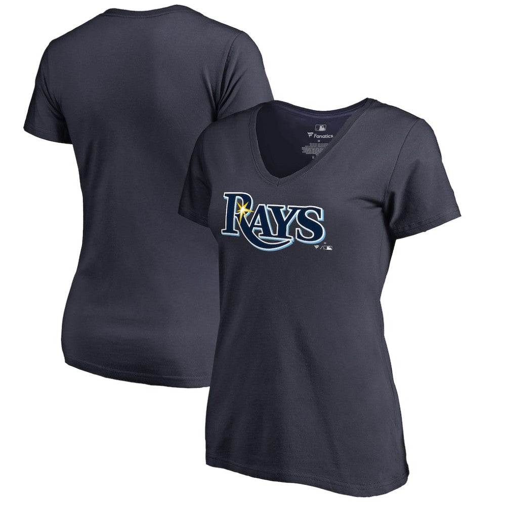 Tampa Bay Rays Women's Team Wordmark T-Shirt - Navy T-shirts