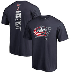 NHL Zach Werenski Columbus Blue Jackets Backer T-Shirt - Navy
