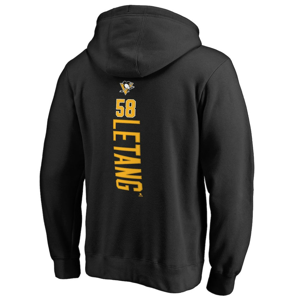 NHL Kris Letang Pittsburgh Penguins Backer Pullover Hoodie - Black