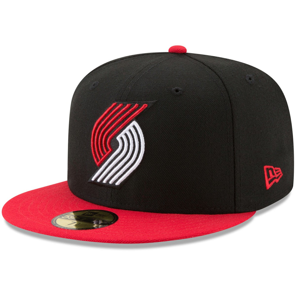 Portland Trail Blazers Team Color 2-Tone 59FIFTY Fitted Hat Black/Red
