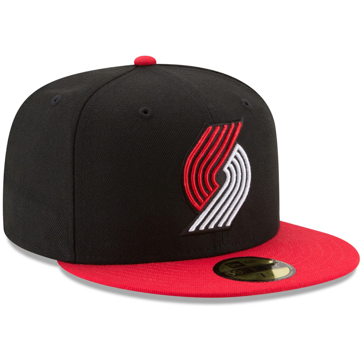 Portland Trail Blazers Team Color 2-Tone 59FIFTY Fitted Hat Black/Red