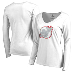 NHL New Jersey Devils Women's White Out Long Sleeve T-Shirt - White
