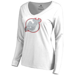 NHL New Jersey Devils Women's White Out Long Sleeve T-Shirt - White