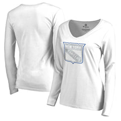 NHL New York Rangers Women's White Out Long Sleeve T-Shirt - White