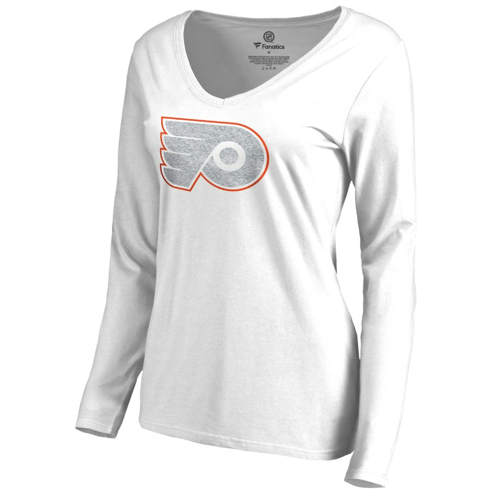NHL Philadelphia Flyers Women's White Out Long Sleeve T-Shirt - White