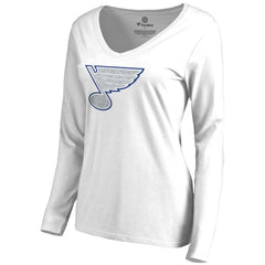 NHL St. Louis Blues Women's White Out Long Sleeve T-Shirt - White